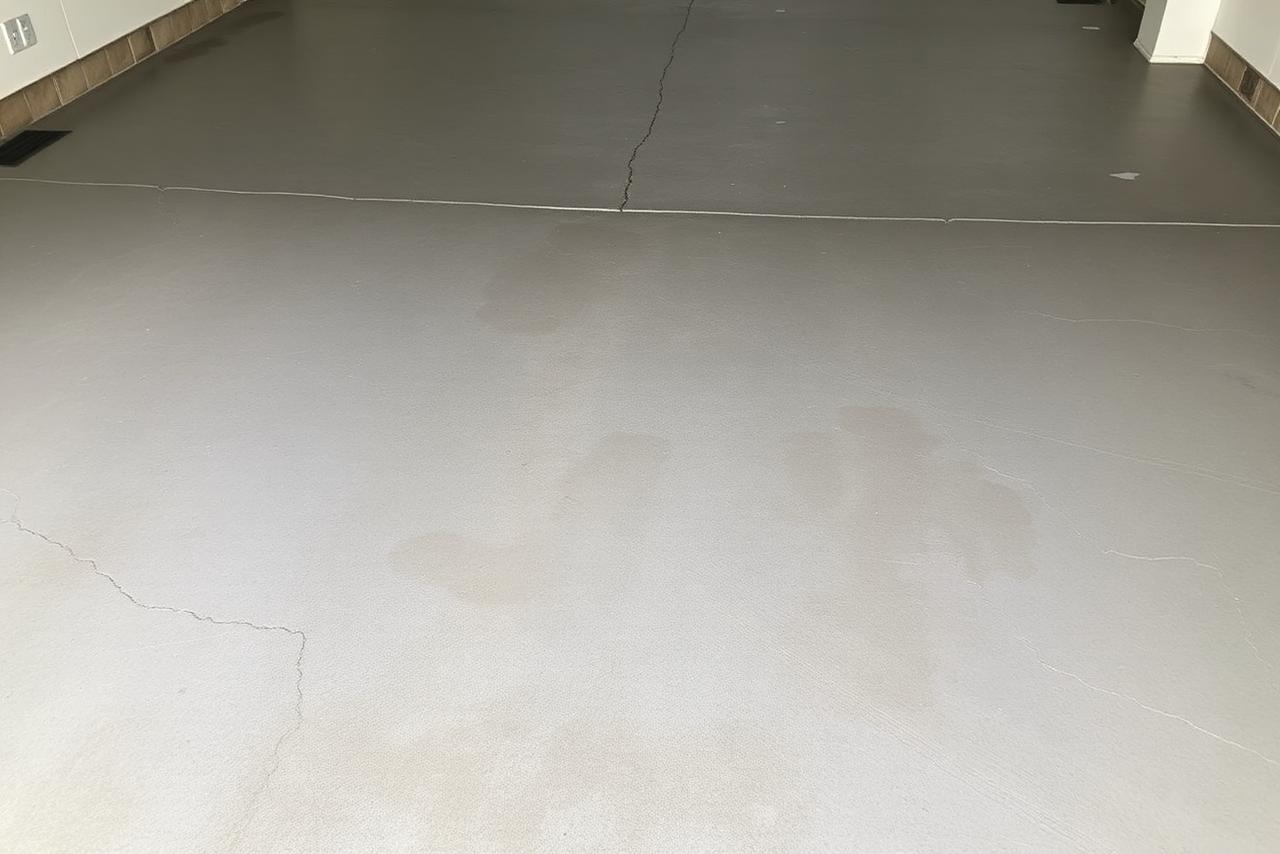 Metallic Epoxy Garage Floor before
